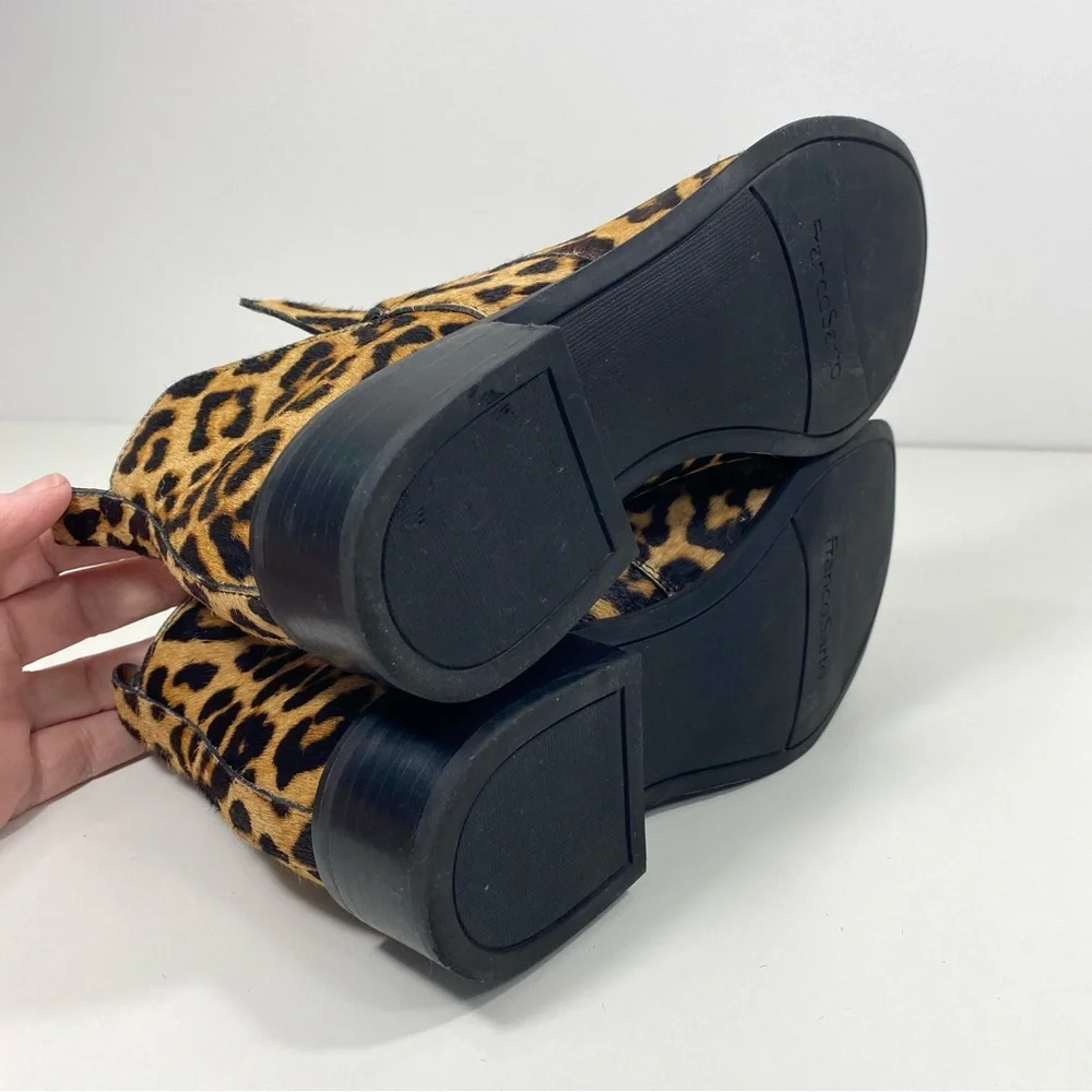 Franco Sarto Bernie 2 Leopard Animal Print Calf
Hair Leather Ankle Boots 9 - Picture 9 of 11